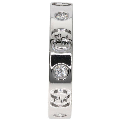 Gucci Icon 6P Diamond #13 Ring 18K White Gold Ladies
