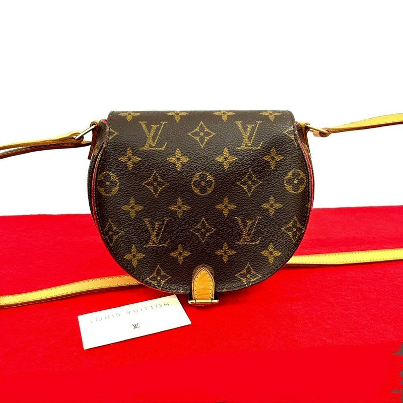 Louis Vuitton Tamburan Monogram Leather Shoulder Bag Pochette