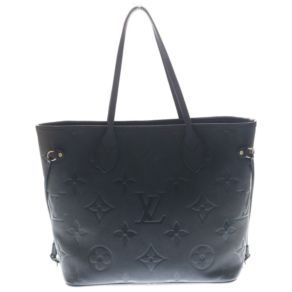 Louis Vuitton Monogram Empreinte Neverfull MM Black Leather Tote