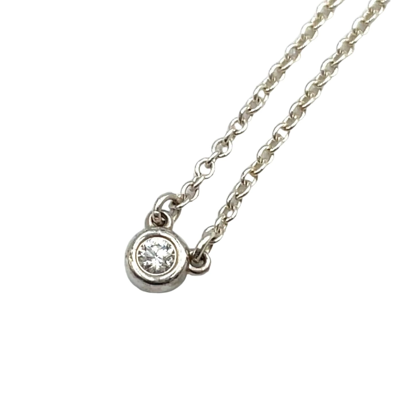 Tiffany & Co Diamond by the Yard Single 0.03 Silver Necklace
