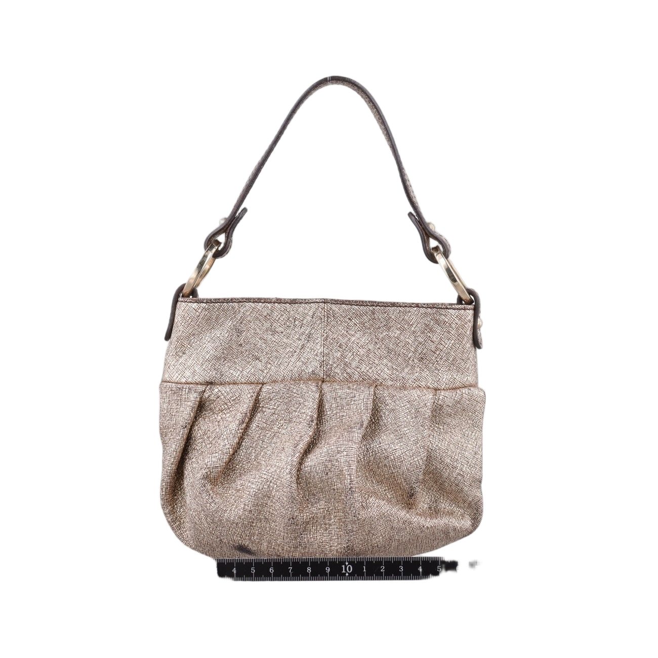 Fendi Mini Chef Gold Leather Wtj Handbag — view 2