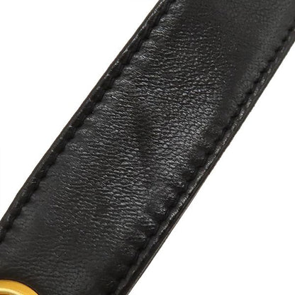 Chanel Shoulder Bag Coco Mark Lambskin Black Gold Hardware Chain Shoulder