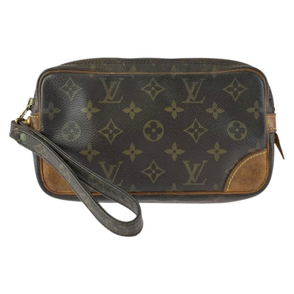 Louis Vuitton Monogram Marly Dragonne PM Brown Clutch