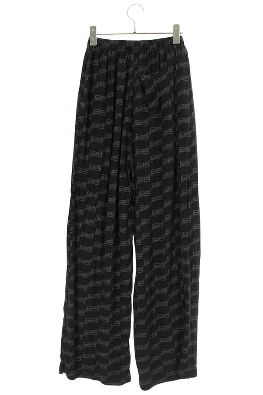 Balenciaga 659026 Tml35 Logo All Over Silk Long Pants Women 34