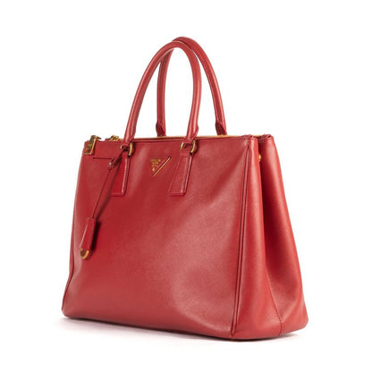 Prada Galleria Tote Red Saffiano Leather A