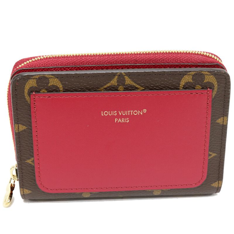 Louis Vuitton Round Zipper Fold Wallet With Change Pocket Monogram Fuchsia