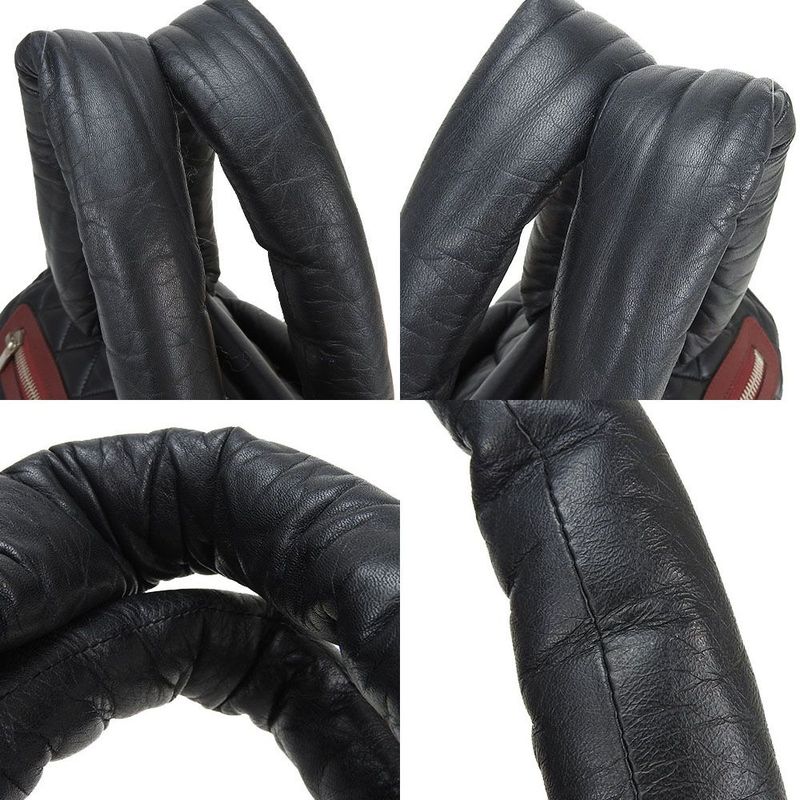 Chanel Tote Bag Boston Coco Cocoon 13th Black Bordeaux Leather Quilted Usual