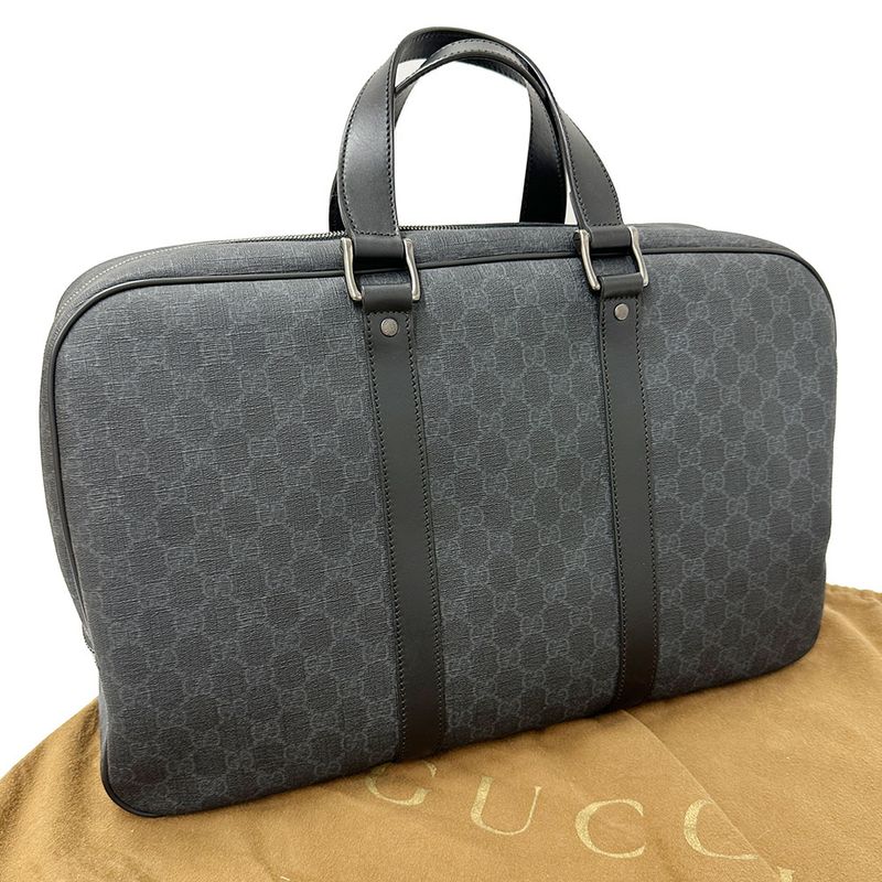 Gucci Bag Men's Brand GG Supreme Boston Bag GG Supreme Canvas Black 322066