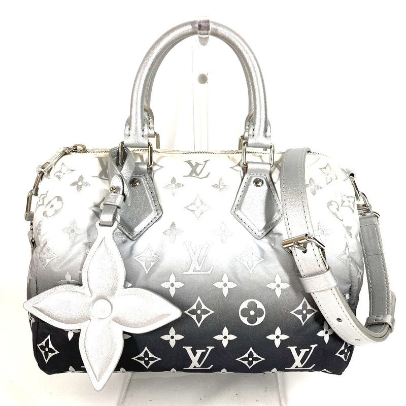Louis Vuitton Handbag Speedy Bandoliere 25 M11848 Nylon/leather Frosted Silver