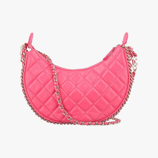 Chanel Around Hobo Matelasse Rose Red Lambskin As3917 Kjhnlje7