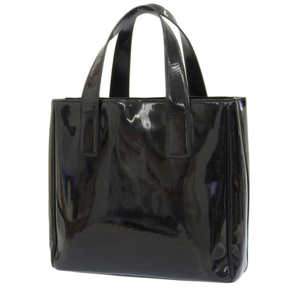 Prada Current Mirano Tag Bn2493 Enamel Triangle Logo Tote Bag Black