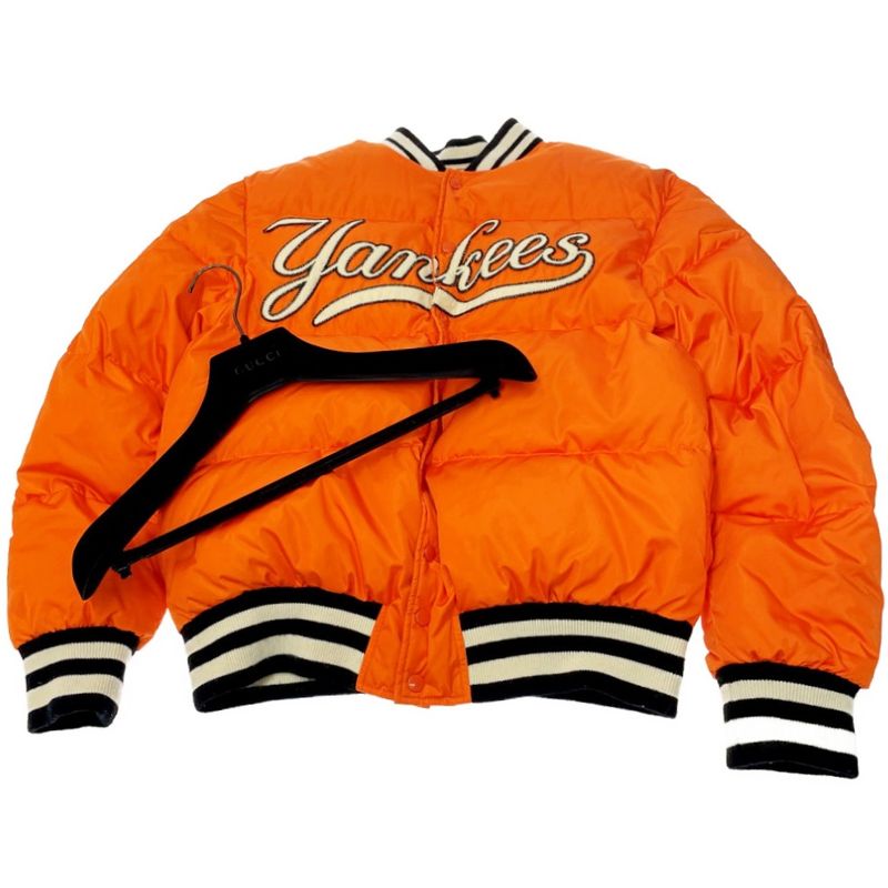 Gucci × New York Yankees Down Jacket Orange 368180