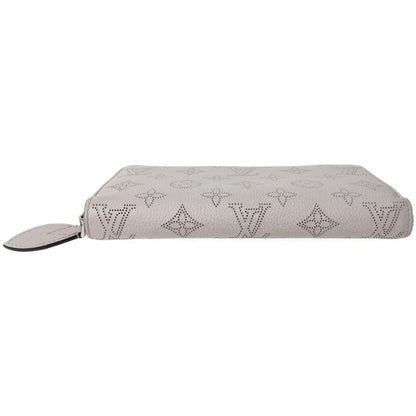 Louis Vuitton Round Zipper Long Wallet Monogram Mahina M68670 Light Gray