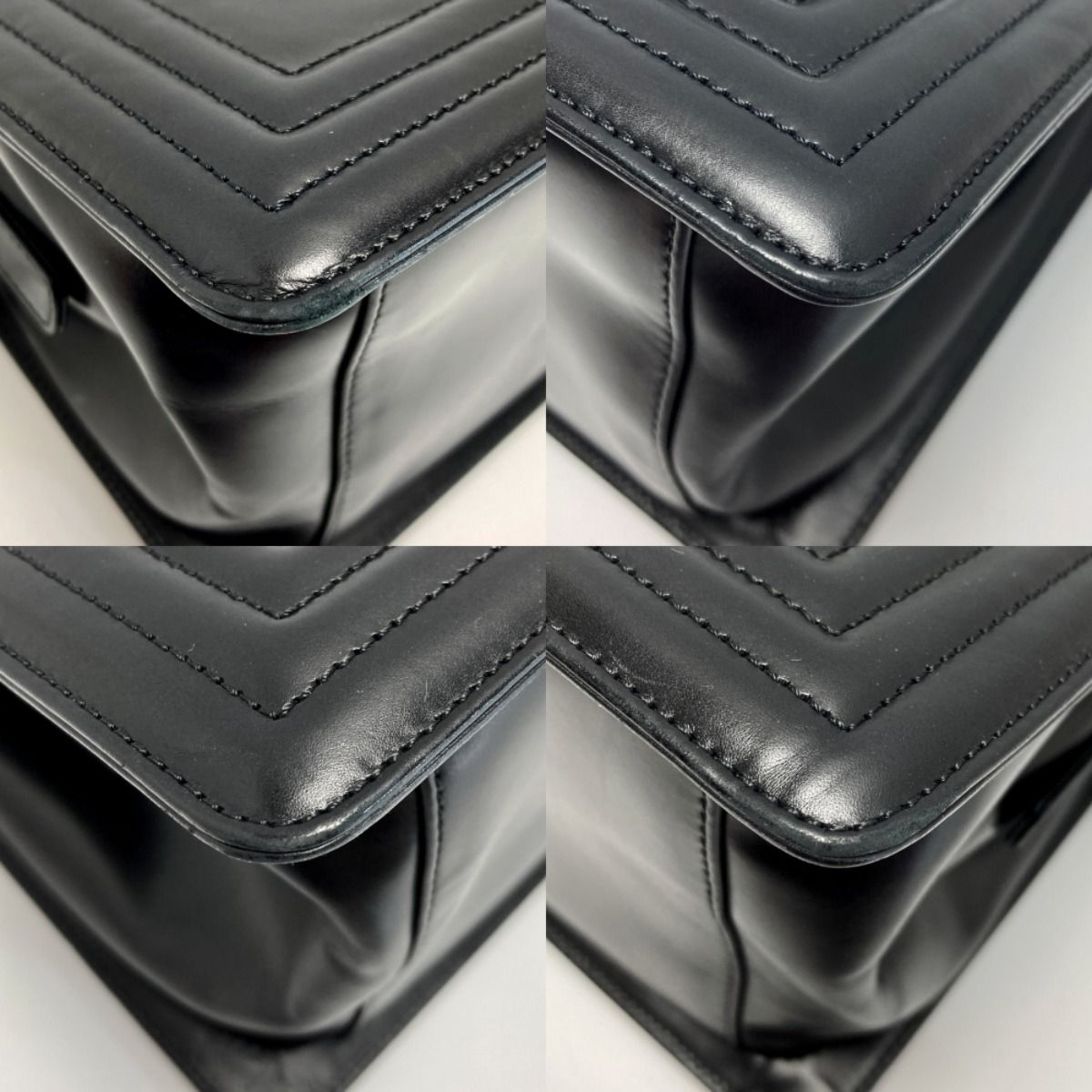Chanel Boy Chanel Chain Tote Bag Black Leather Coco Mark One Shoulder