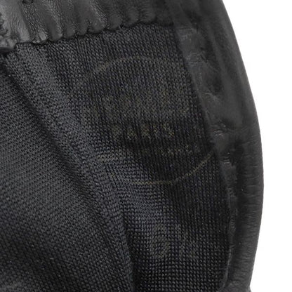 Hermes Gloves Leather Black #6.5 Gold Hardware Black Bolide Kelly [box