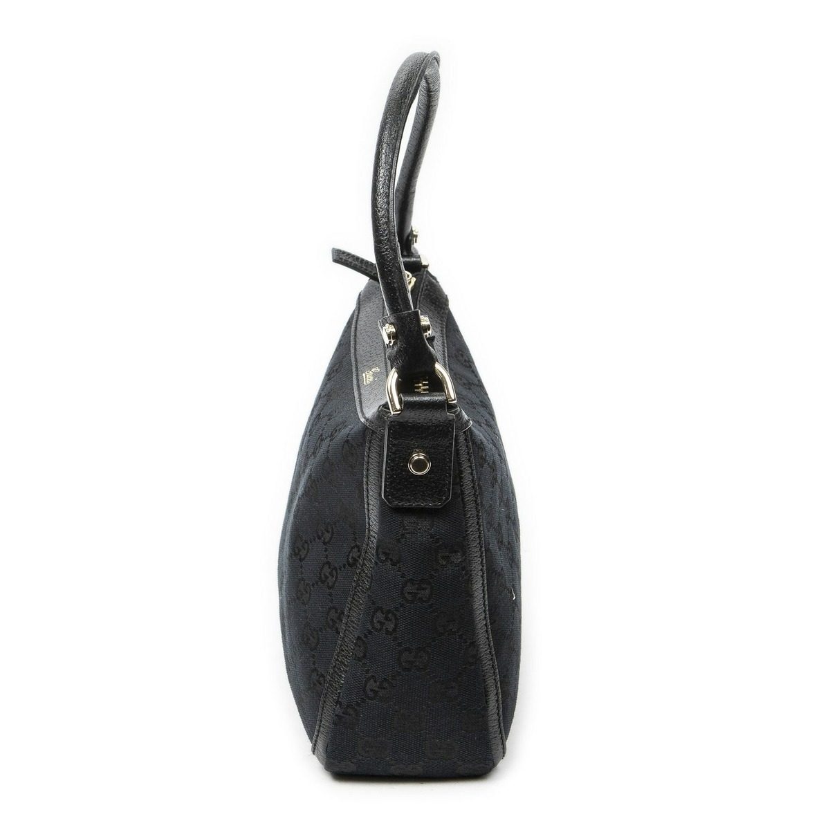 Gucci Small Abbey Top Handle Bag Black GG Canvas — view 3