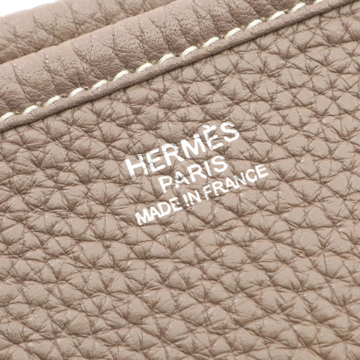 Hermes Shoulder Bag Evelyne 1 Anne GM Etoupe Leather — view 4
