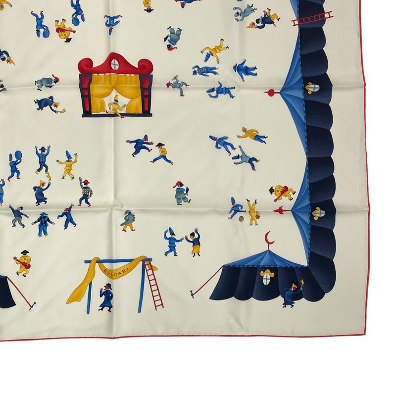 Bvlgari Bulgari Scarf Large Silk Clown Multicolor
