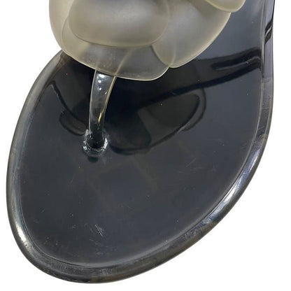 Chanel Sandals Black Camellia G26012x01618 Excellent Condition