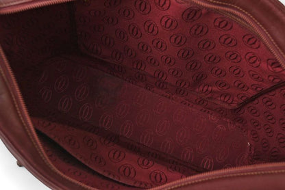 Cartier Tote Bag Must Line Cartier Bag Vintage Leather Bordeaux