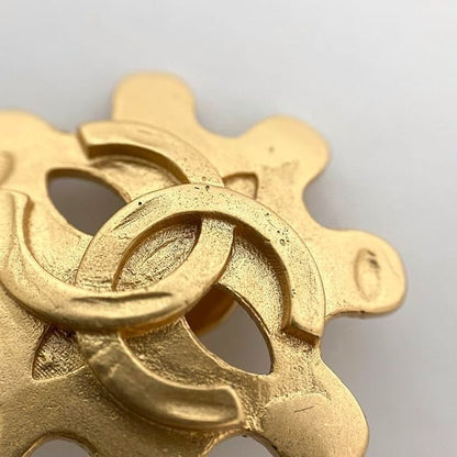 Chanel Earrings Gold Coco Mark GP