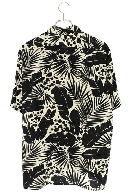 Saint Laurent Paris 21SS 531956 Y2c63 Leaf Tropical Silk Short Sleeved Shirt