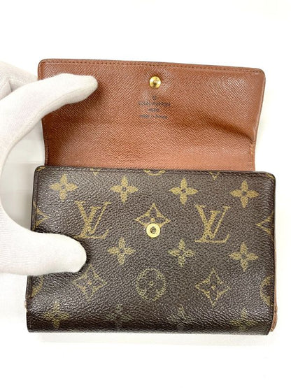 Louis Vuitton Monogram Porte Trésor Etui Papier Long Wallet M61202 Brown Made