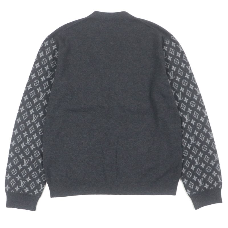  Louis Vuitton 23SS 1aatly Wool Cashmere Monogram Mix Logo Button V-neck Knit