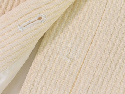 Authentic Fendi Cotton Viscose Acetate Cupro Jacket Outerwear Beige Women's