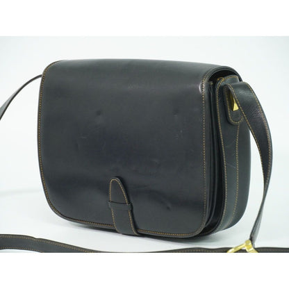 Gucci Interlocking Vintage Shoulder Bag Pochette Leather Navy — view 2