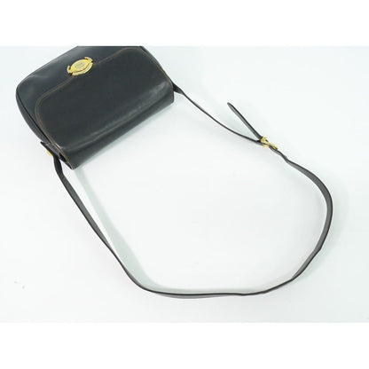Gucci Interlocking Vintage Shoulder Bag Pochette Leather Navy — view 4