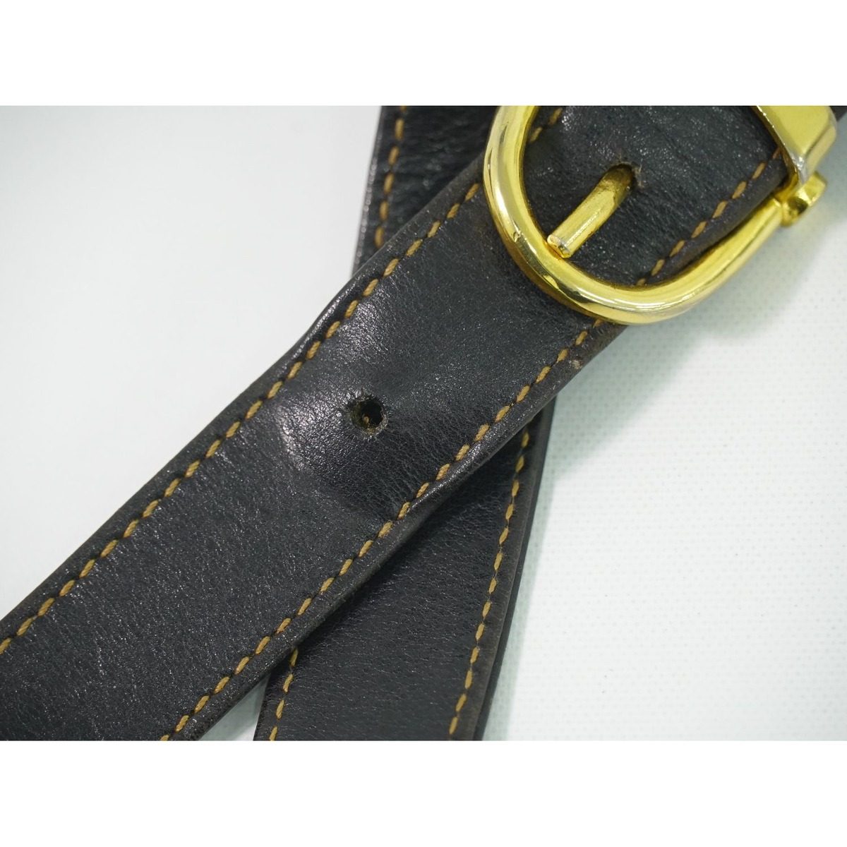 Gucci Interlocking Vintage Shoulder Bag Pochette Leather Navy — view 5