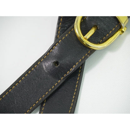 Gucci Interlocking Vintage Shoulder Bag Pochette Leather Navy — view 5