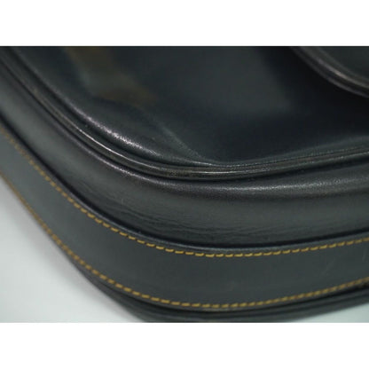 Gucci Interlocking Vintage Shoulder Bag Pochette Leather Navy — view 7