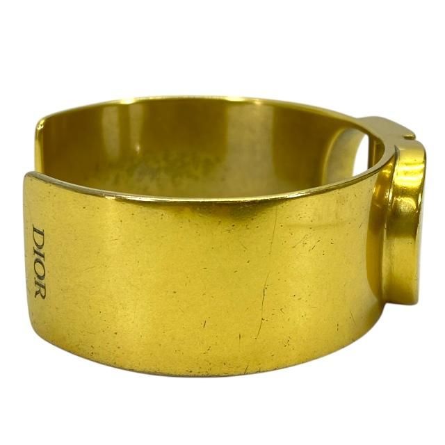 Christian DIOR Bracelet Bangle Accessories Jewelry Small Logo GP Gold