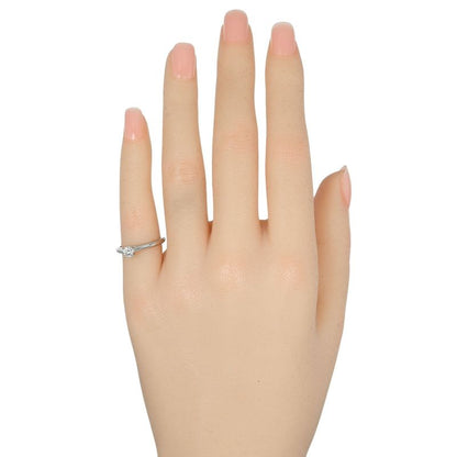 Cartier 1895 Solitaire 0.23ct Vs1/f/3ex Pt950platinum × Diamond #7 Ladies 3.33g