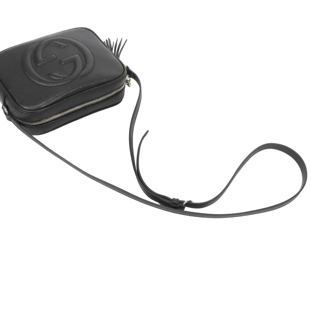 Gucci Soho Camera Bag Black Leather Interlocking G — view 4