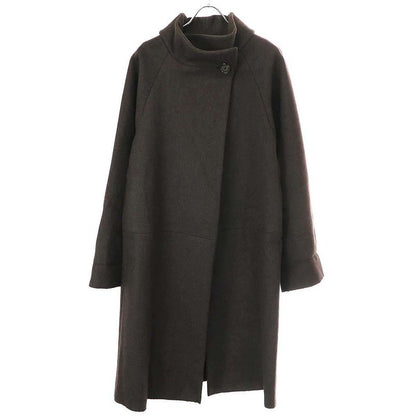 Bottega Veneta Raglan Sleeved Wool Angora Coat Dark Brown 40