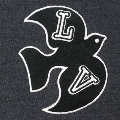  Louis Vuitton M77944 Echarpe LV Harmony Scarf 100% Wool With Logo Patch Gray