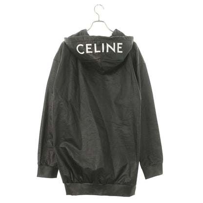 Celine Hoodie Logo Print Zip Up Jacket — view 2