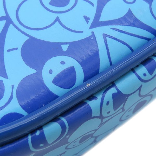 Louis Vuitton Accessory Pouch Pochette Cosmic PVC Blue Gold Hardware Takashi