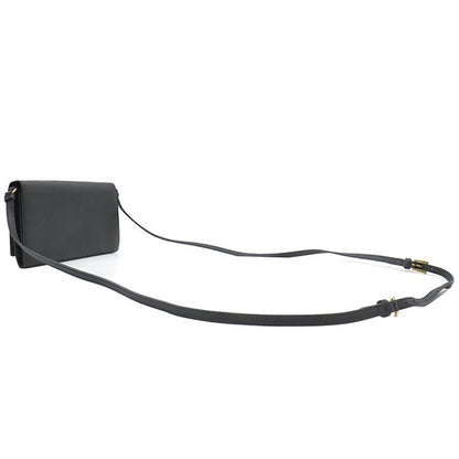 Prada Chain Wallet Saffiano Metal Shoulder Wallet Leather Nero Gold Hardware