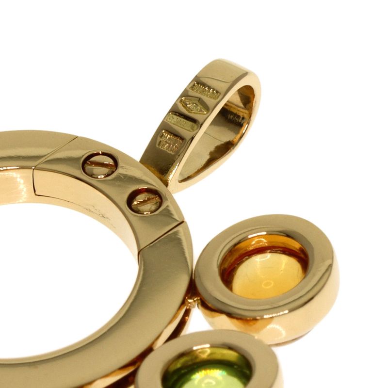 Bvlgari Bulgari Allegra Multicolor Stone Pendant Top 18K Yellow Gold Ladies