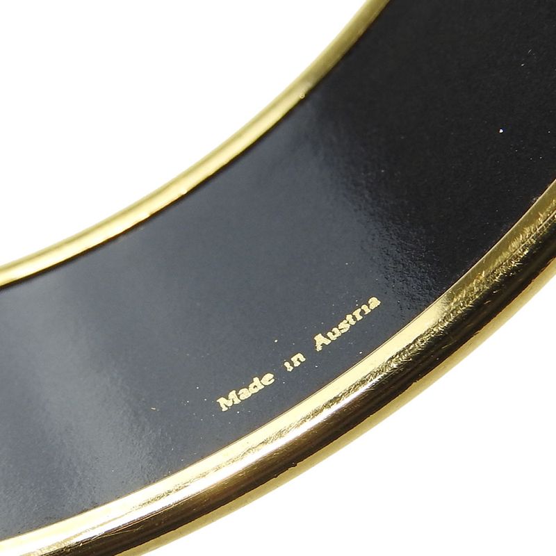 Hermes Bracelet Emile GM Metal Cloisonne Multicolor Black Pink Gold Hardware