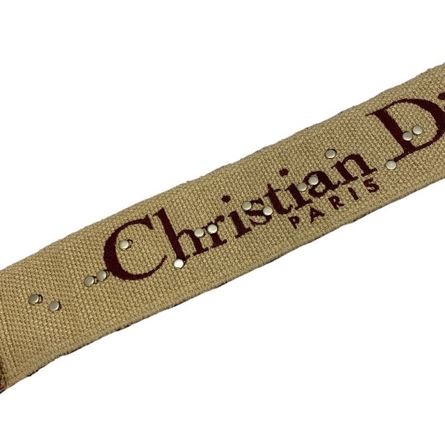 Dior S8520ctzq Medallion Oblique Shoulder Strap Bag Strap Canvas Bordeaux Beige