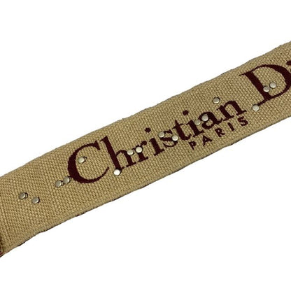 Dior S8520ctzq Medallion Oblique Shoulder Strap Bag Strap Canvas Bordeaux Beige