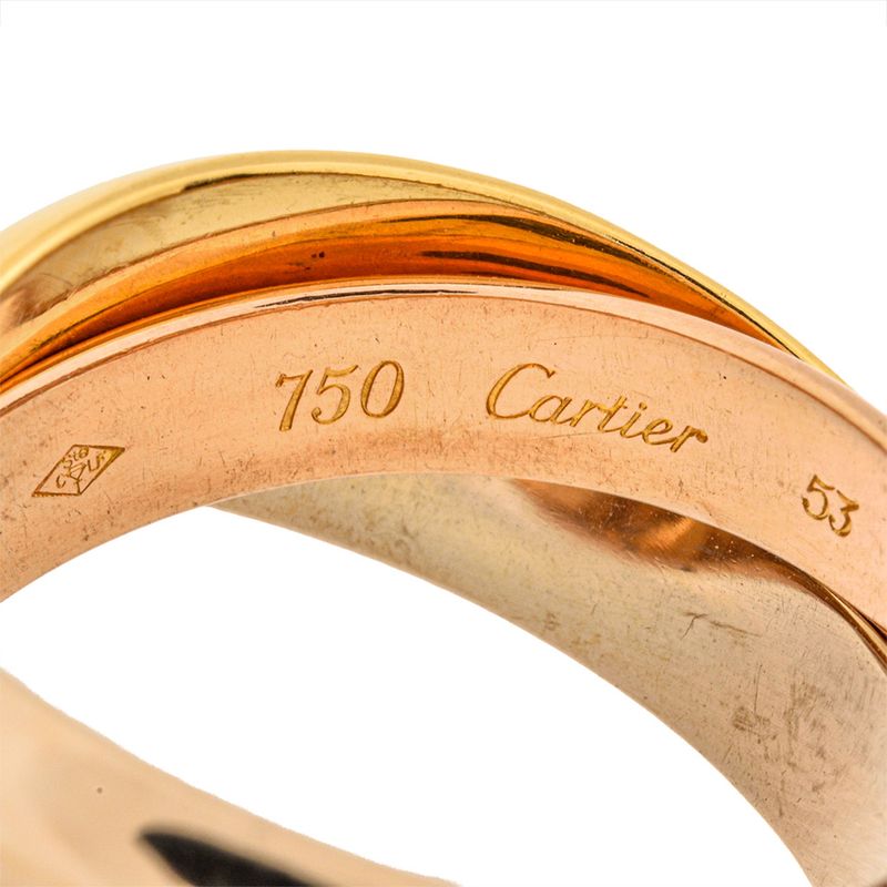 Cartier Trinity LM Ring #53 18K Yellow Gold 139g 18K Pink Gold 18K White Gold