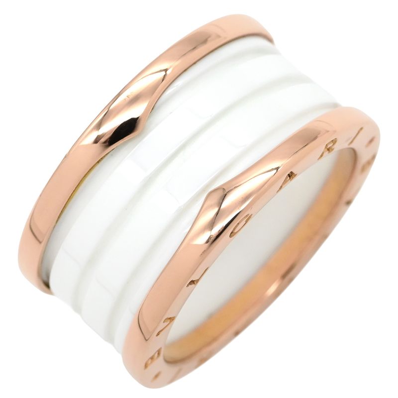 Bvlgari Bvlgari Ring B-Zero1 4 Band Ring 18k Pink Gold Ceramic Pink Gold X
