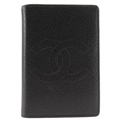 Chanel Coco Mark Card Case Caviar Leather Black Business Holder