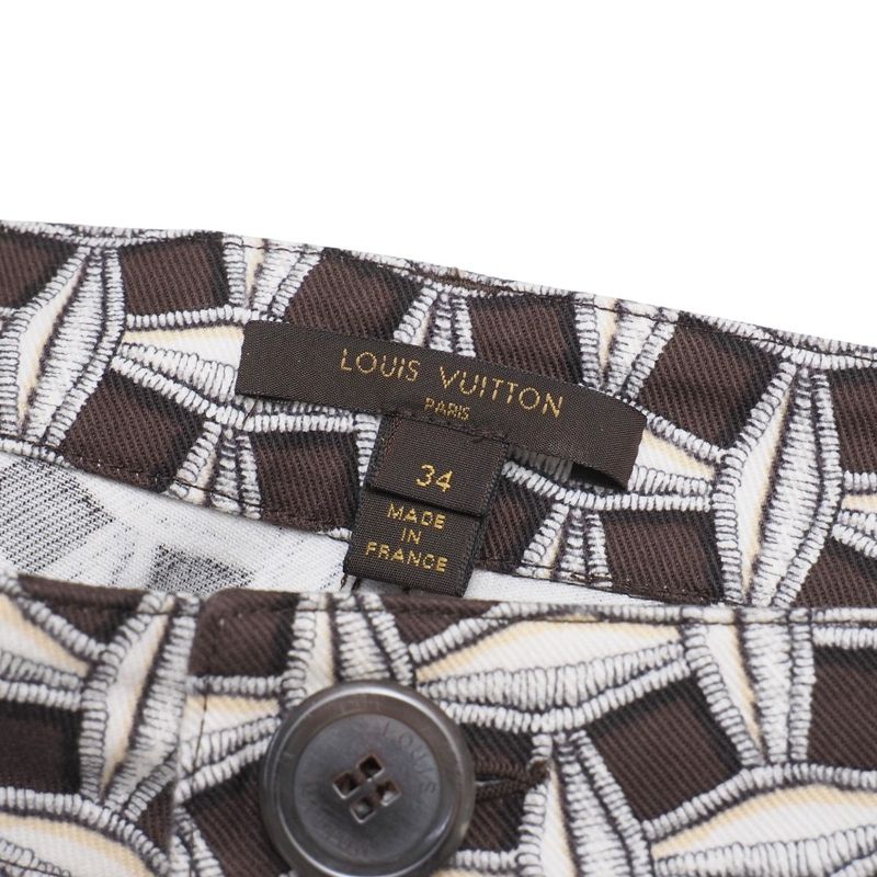 Louis Vuitton Pants Size 34 All Over Patterned Straight Stretch Cropped Pants